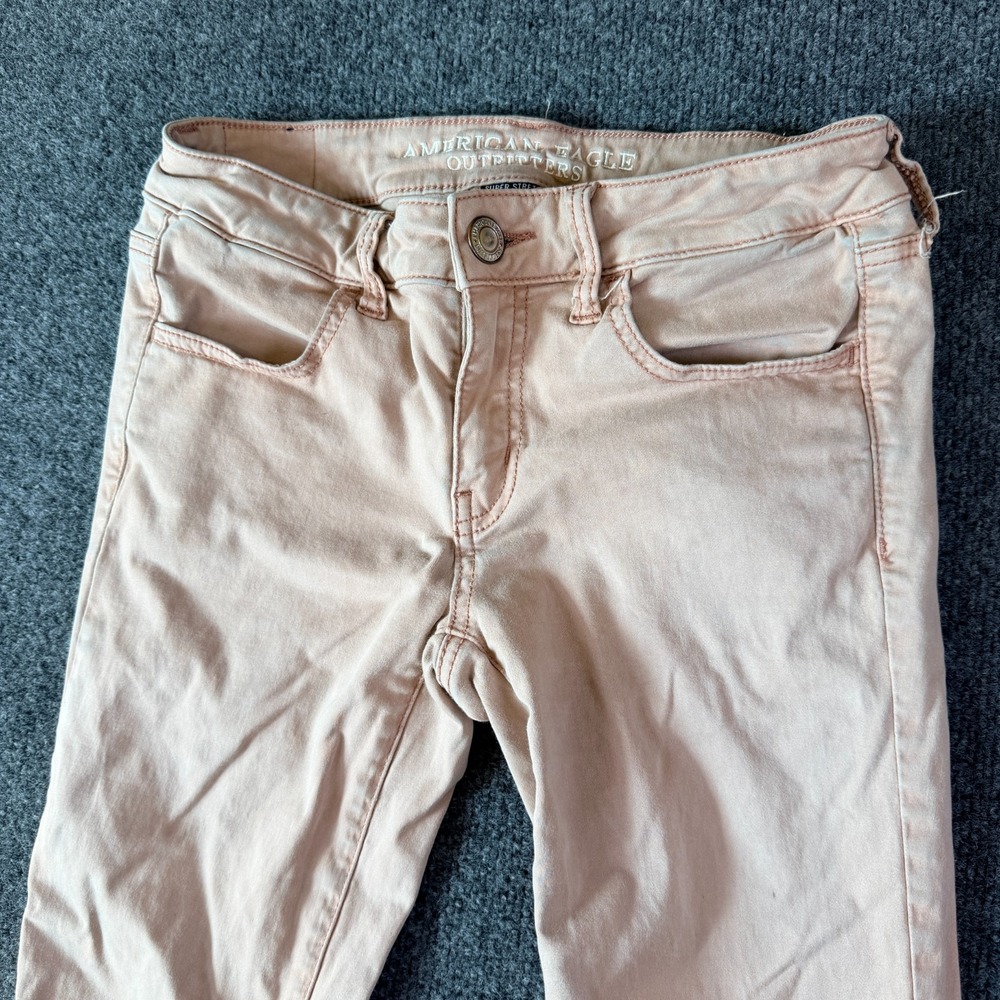 American Eagle Outfitters‎ Jegging Jeans Womens 28x28 Peach Denim Cotton Stretch